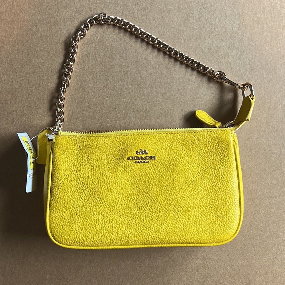 Coach Yellow Nolita Wristlet 19 NWT!